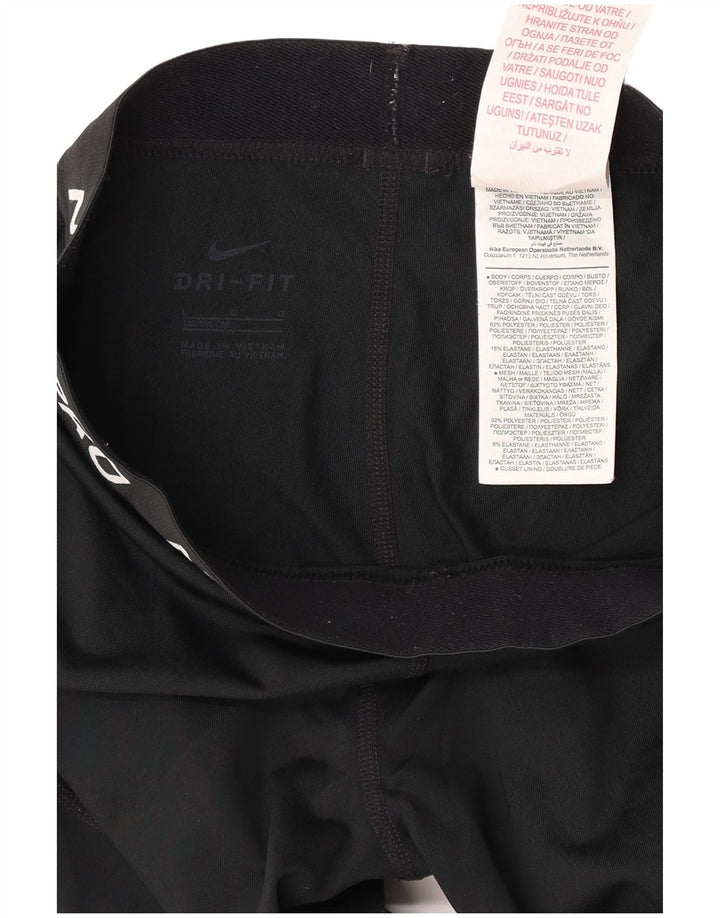 Leggings grafici NIKE Dri Fit per ragazze 12-13 anni, grande, poliestere nero