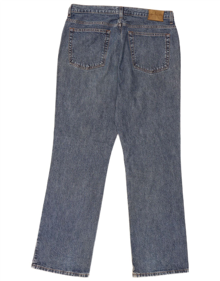 Jeans dritti da uomo Calvin Klein W34 L31 cotone blu
