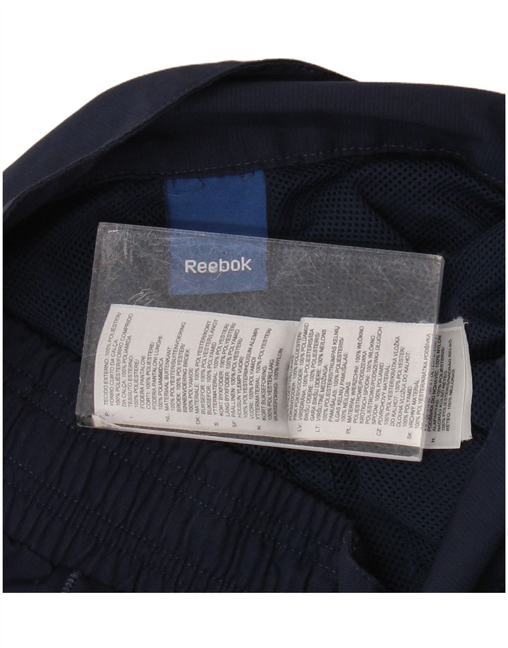 Pantaloni chino dritti da donna REEBOK grandi W34 L30 poliestere blu navy