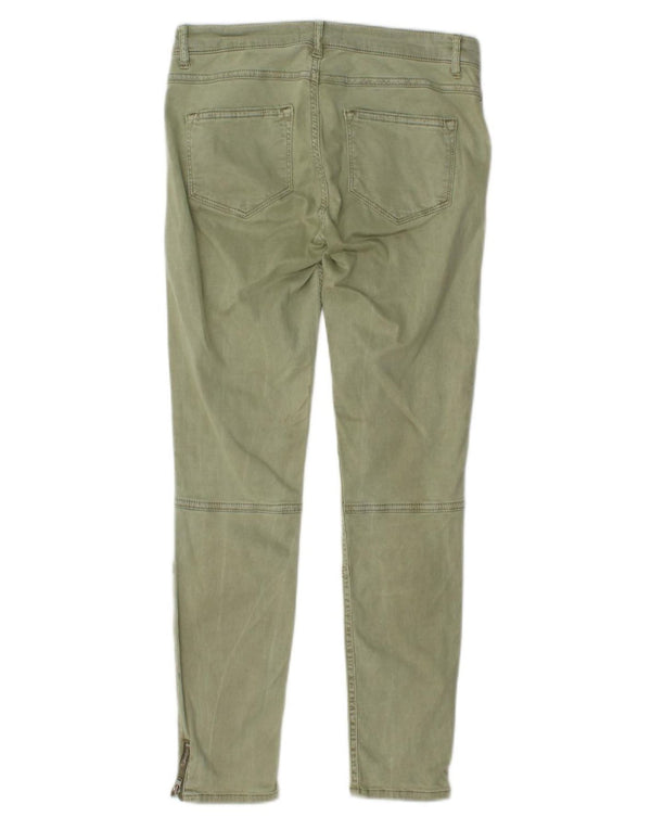 Zara Womens Skinny Jeans EU 36 XS W26 L27 Khaki Lyocell