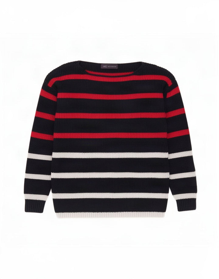 Maglione maglione con scollo a barca da donna Marks & Spencer UK 14 medio multicolore