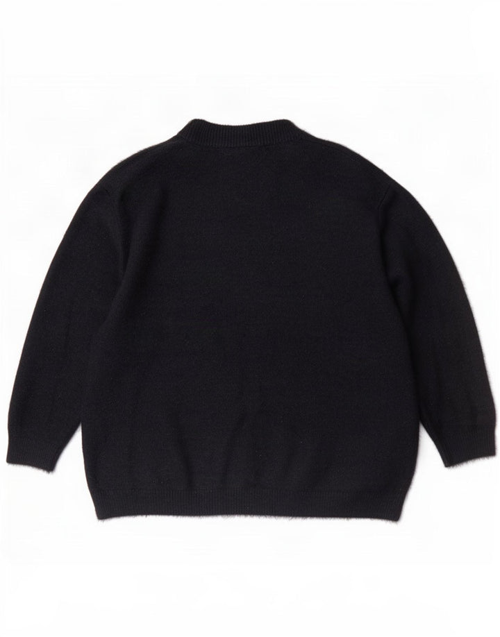 Maglione maglione girocollo da uomo Zara medio blu navy in acrilico