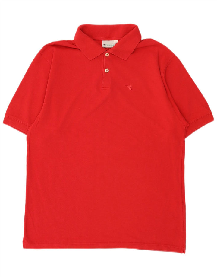 Polo Uomo Diadora Rosso Medio In Cotone