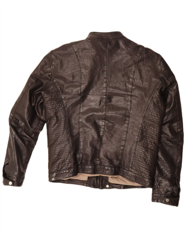 Giacca da pilota in pelle da uomo Masterpelle UK 40 Large in pelle nera