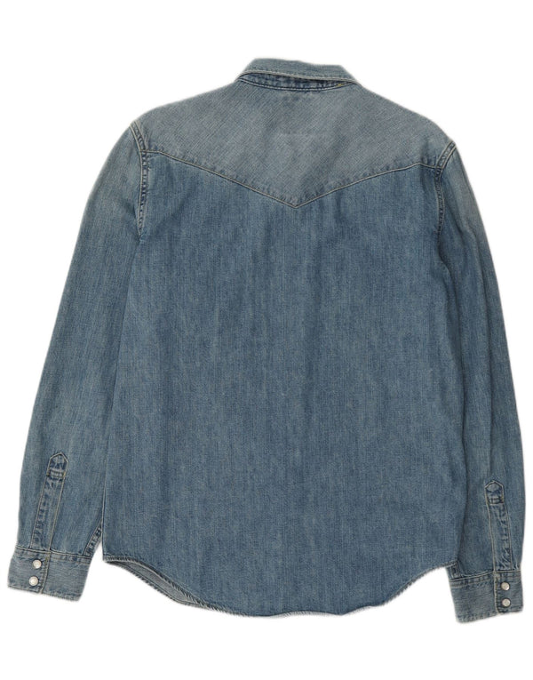 Camicia di jeans slim fit Levi's da uomo in cotone blu medio