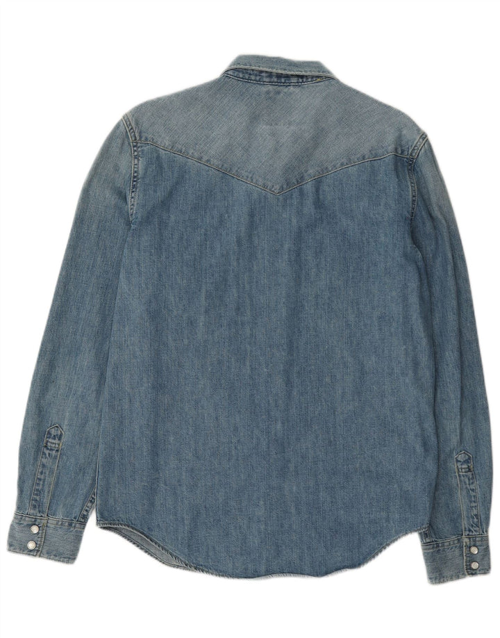 Camicia di jeans slim fit Levi's da uomo in cotone blu medio