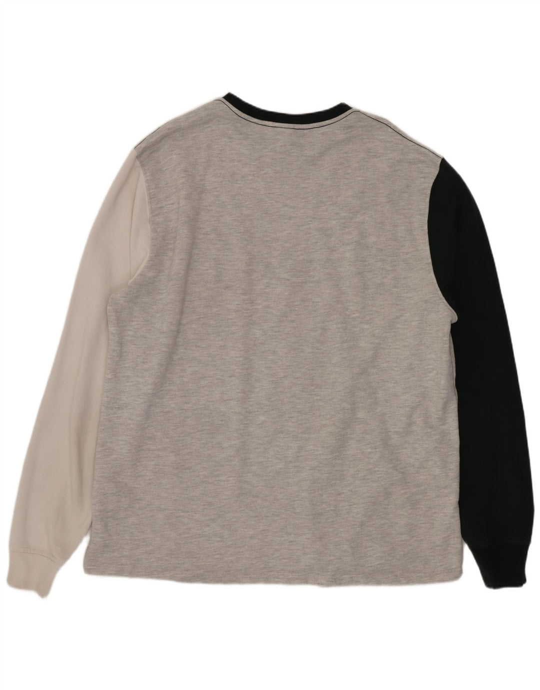 Felpa Zara da uomo maglione XL in cotone color block grigio