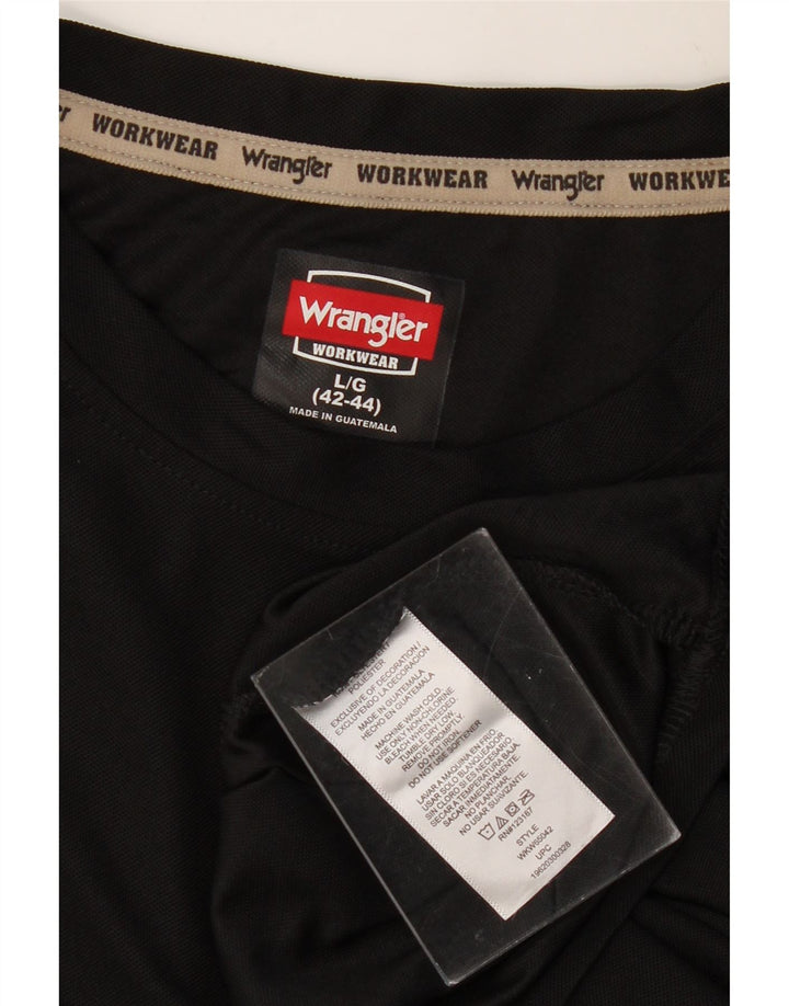 T-shirt da uomo WRANGLER Top UK 42/44 grande poliestere nero