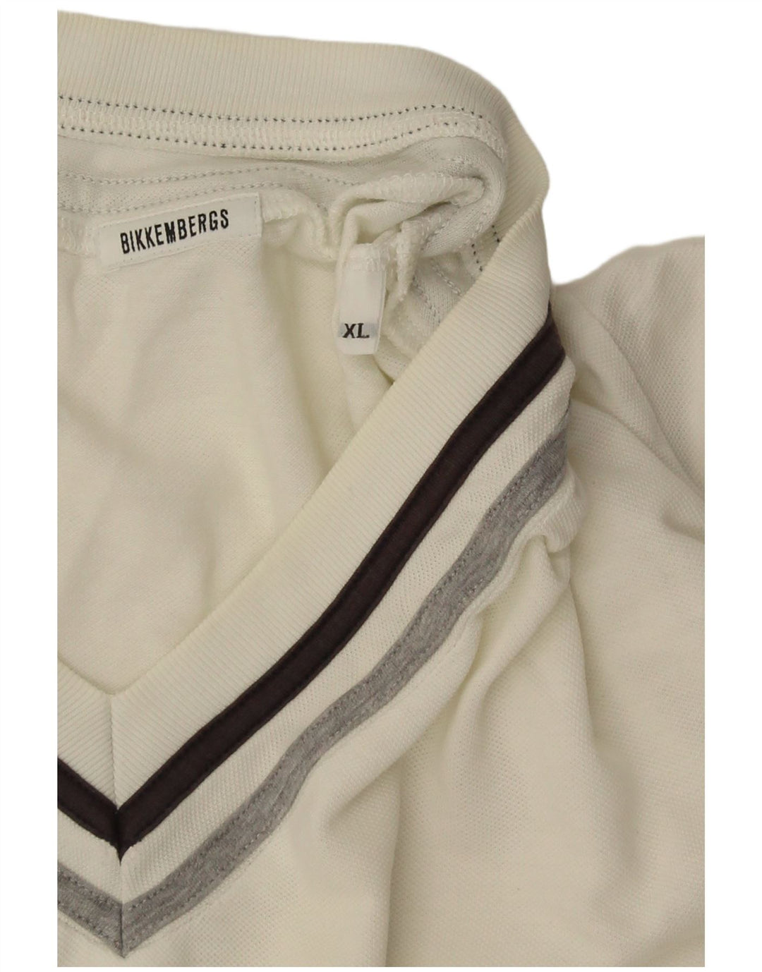 T-shirt da uomo Bikkembergs Top XL a righe bianche