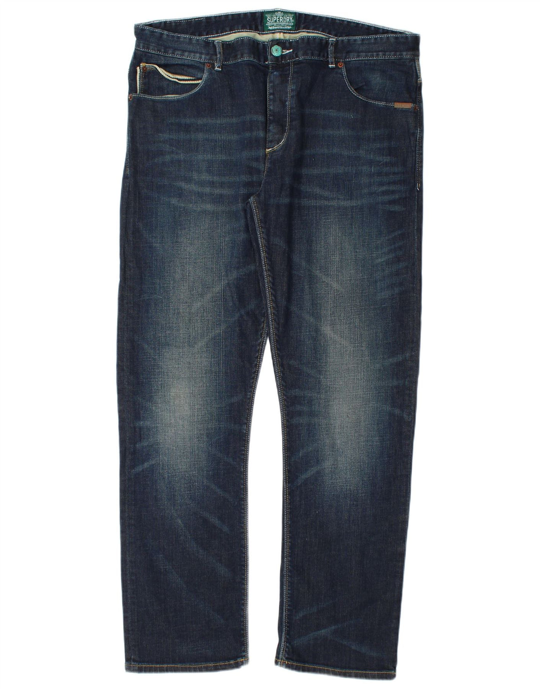 Jeans dritti da uomo Superdry W36 L32 cotone blu