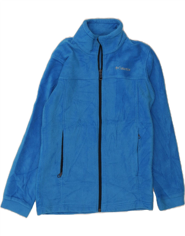 COLUMBIA Boys Fleece Jacket 14-15 Years Large Blue Polyester Vintage Columbia and Second-Hand Columbia from Messina Hembry 