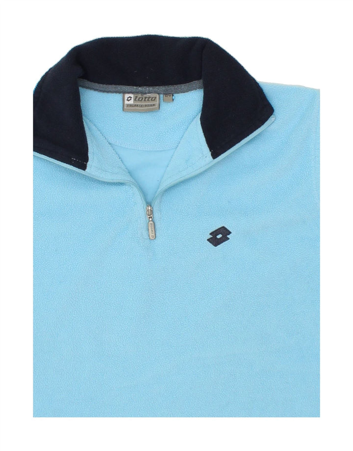 LOTTO Boys Zip Neck Fleece Jumper 11-12 Years Blue Vintage Lotto and Second-Hand Lotto from Messina Hembry 