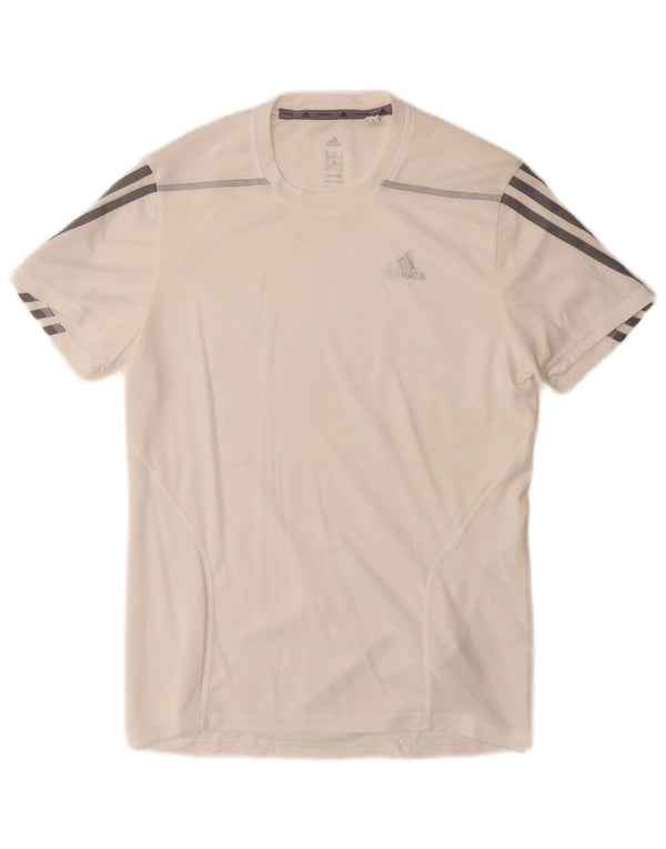 T-shirt Adidas Climalite da uomo Top XS poliestere bianco