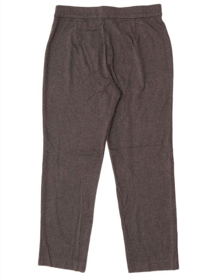 Pantaloni da donna Marks & Spencer UK 14 Large W32 L28 Pied de poule grigio
