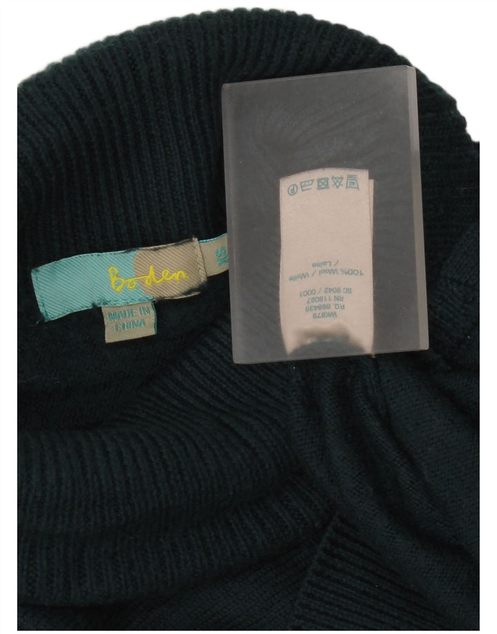 Maglione maglione oversize da donna Boden con collo alto UK 6 XS lana blu navy