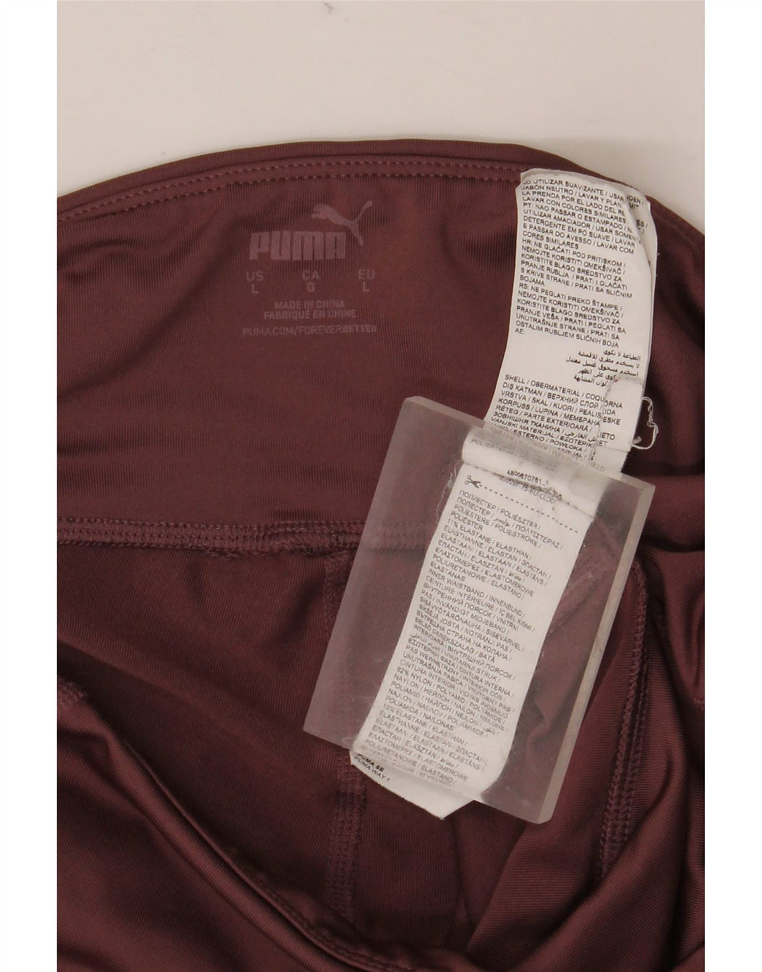 Leggings corti da donna PUMA UK 16 Large Bordeaux Poliestere