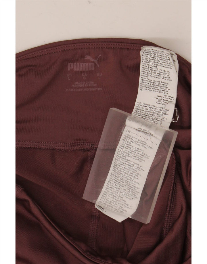Leggings corti da donna PUMA UK 16 Large Bordeaux Poliestere