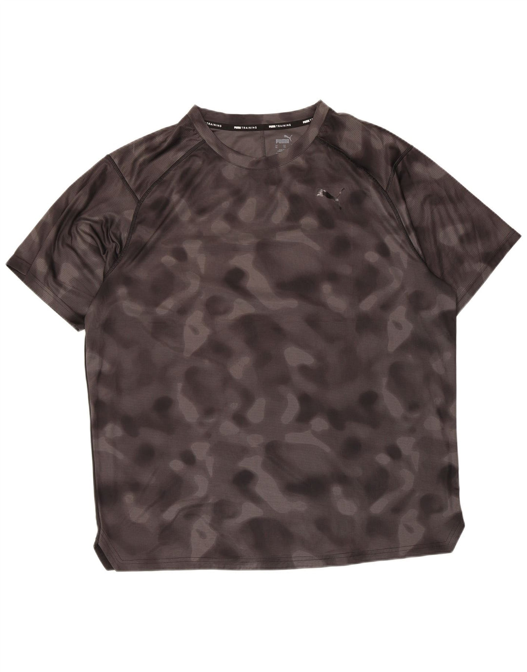 T-shirt da uomo Puma Top XL poliestere mimetico grigio