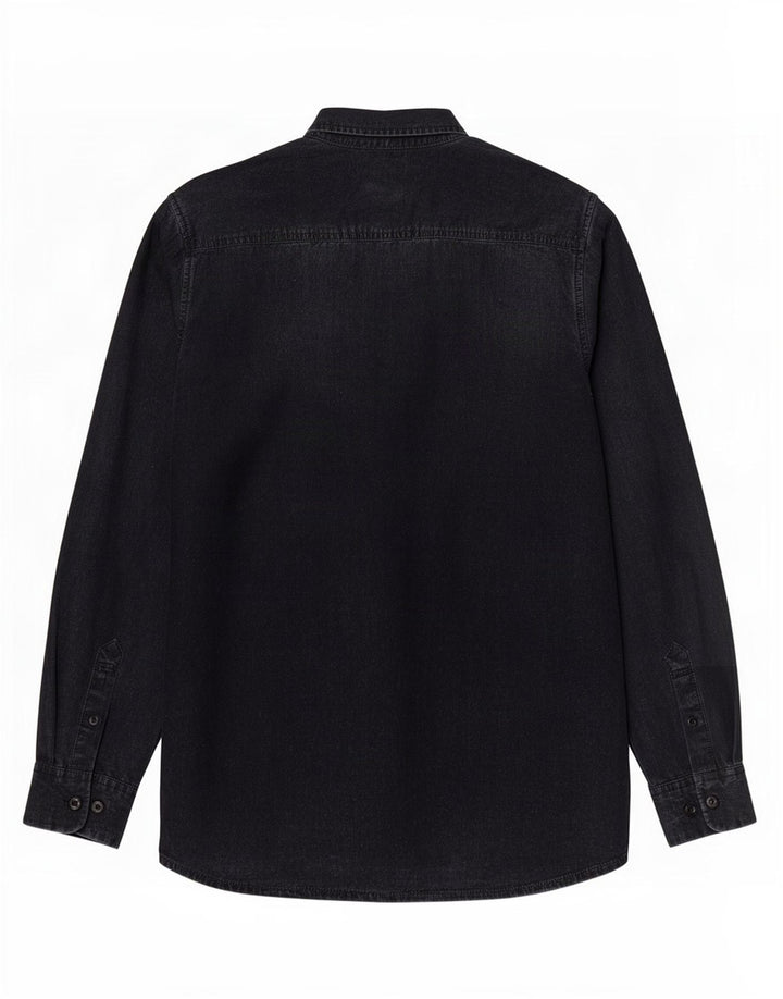 Camicia da uomo Vans in cotone nero medio