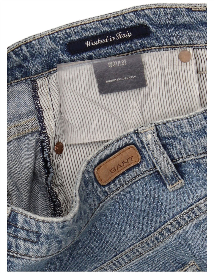 GANT Womens Straight Jeans W31 L32 Blue Cotton