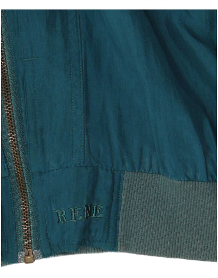 Giubbotto bomber da uomo Rene UK 38 seta blu medio