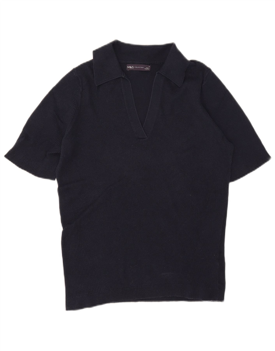 Polo da donna Marks & Spencer UK 12 cotone blu navy medio