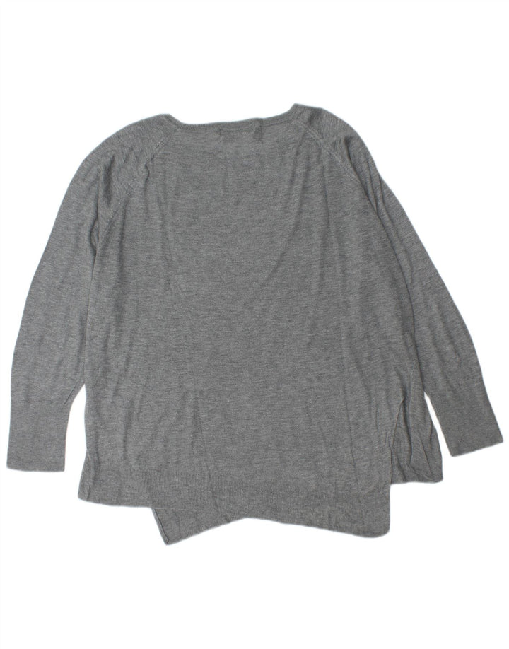 Maglione maglione oversize con scollo a barca da donna Zara UK 16 grande grigio