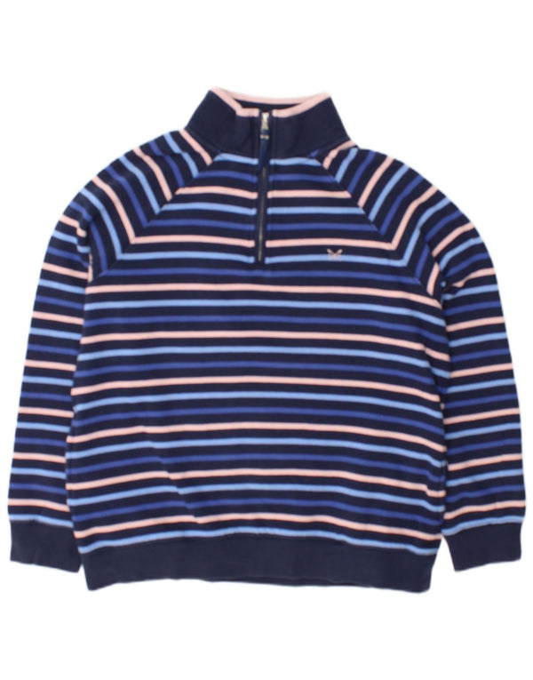 Crew Clothing Felpa da donna Maglione UK 14 Large Navy Blue Striped
