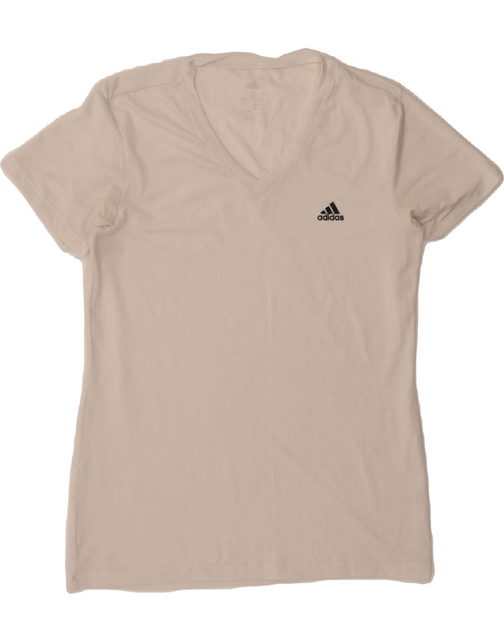 ADIDAS Womens Climalite T-Shirt Top UK 8/10 Small White Vintage Adidas and Second-Hand Adidas from Messina Hembry 