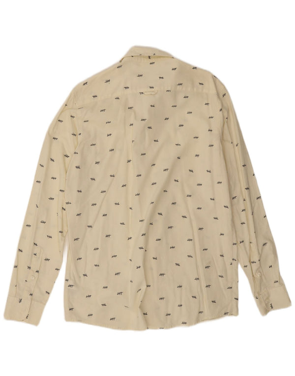 Camicia da uomo Cheap Monday in cotone bianco sporco medio