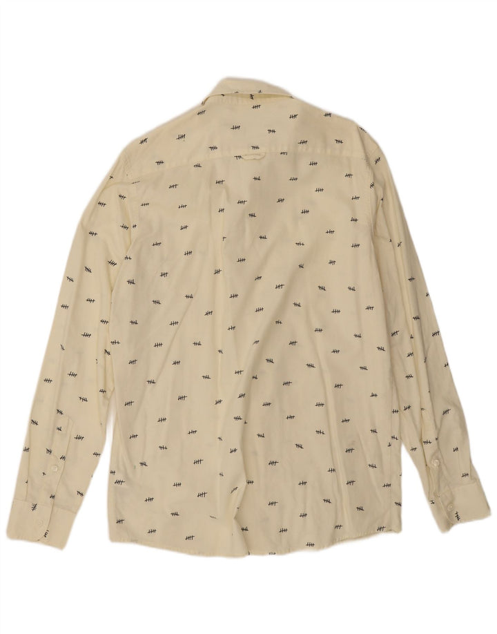 Camicia da uomo Cheap Monday in cotone bianco sporco medio
