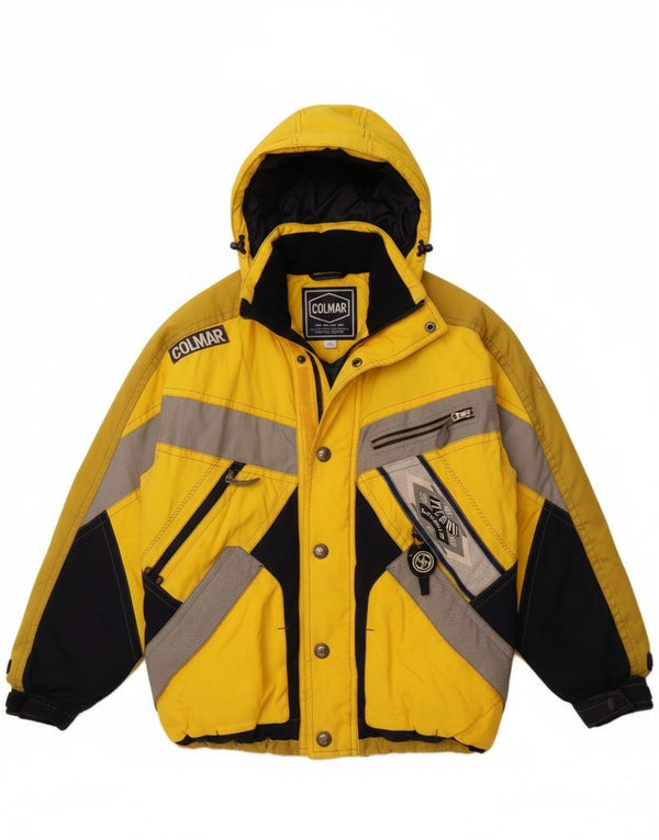 Giacca da sci da uomo Colmar con vestibilità ampia con cappuccio IT 44 XS Colorblock giallo