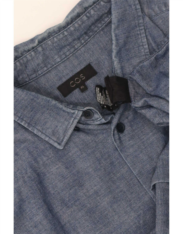 Camicia Cos da uomo XL in cotone blu