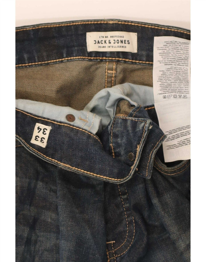 Jeans dritti Mike da uomo Jack & Jones W33 L28 cotone blu