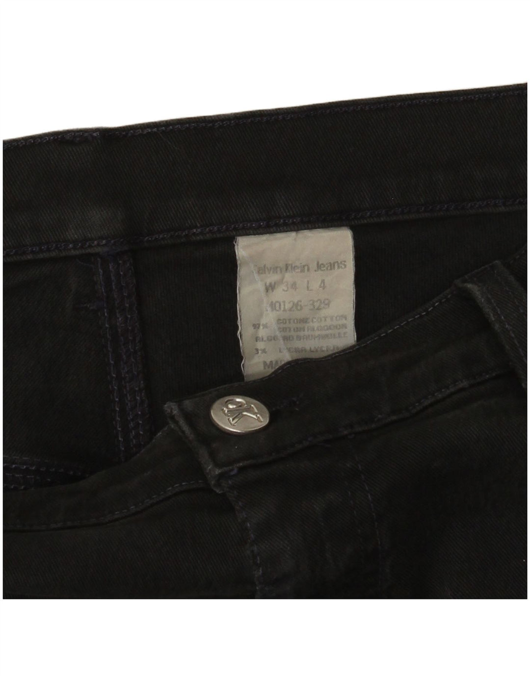Jeans dritti da donna Calvin Klein Jeans W34 L31 cotone nero