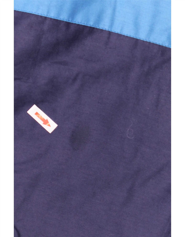 Giubbotto bomber vintage da uomo UK 40 grande poliestere color block blu navy