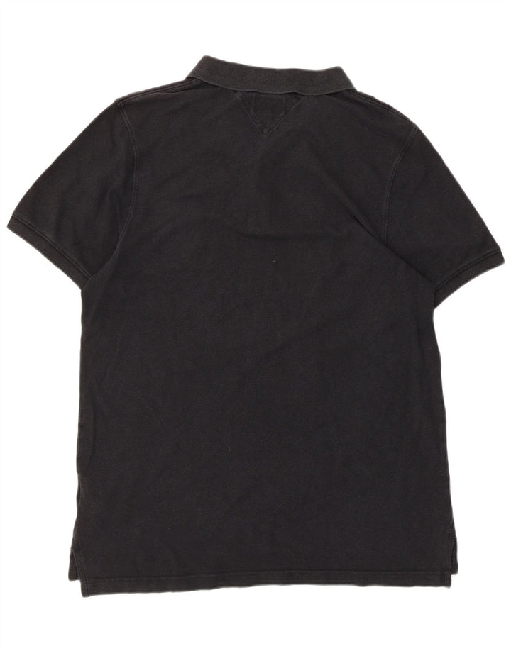 Polo da uomo Tommy Hilfiger XL in cotone nero