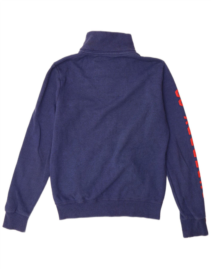 Giacca da tuta grafica da uomo Superdry in cotone blu navy medio