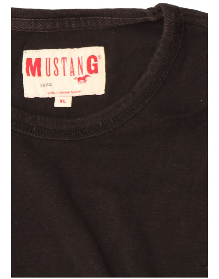 T-shirt da uomo Mustang Top XL in cotone nero
