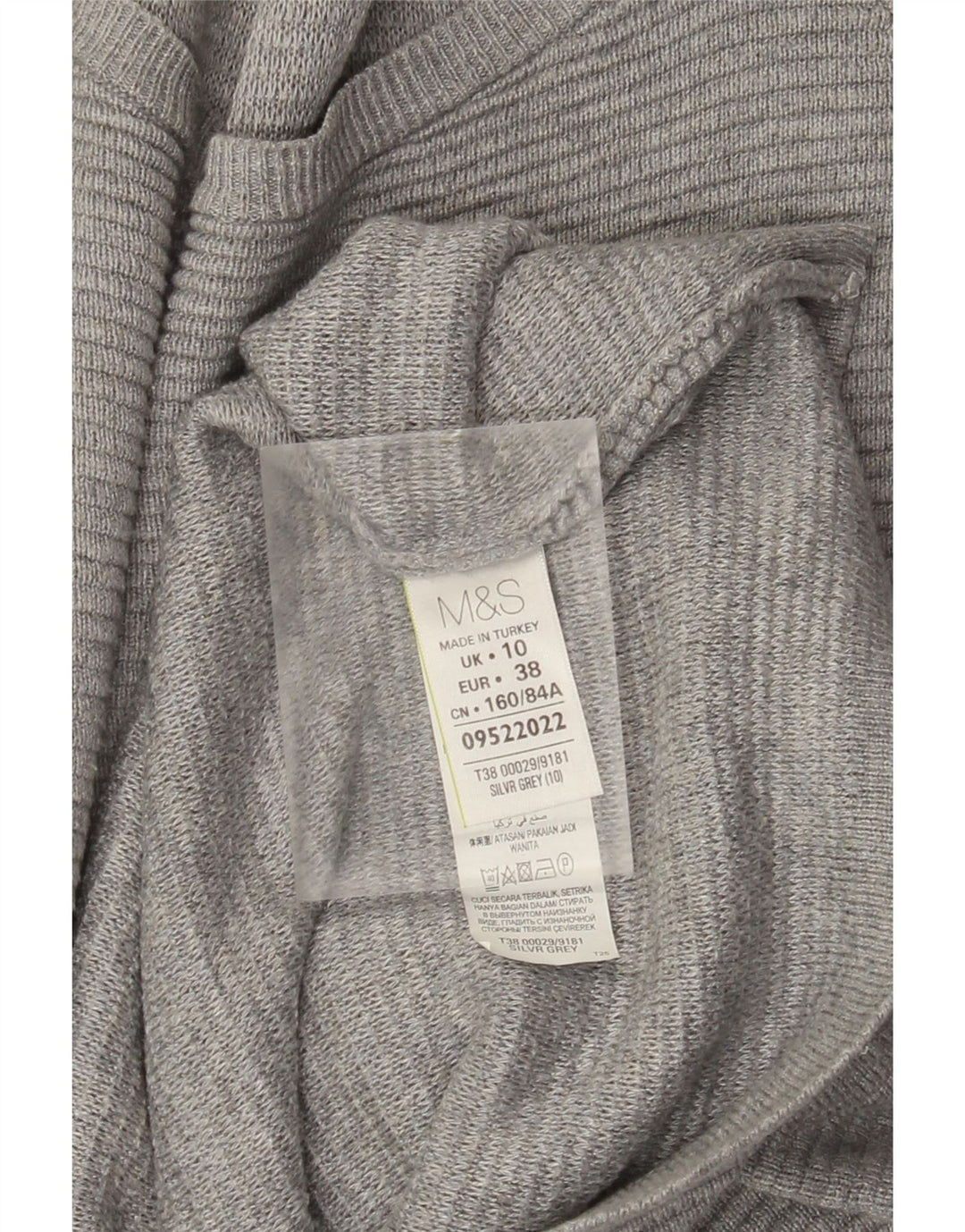 Abito maglione oversize da donna Marks & Spencer UK 10 Small Viscosa grigia