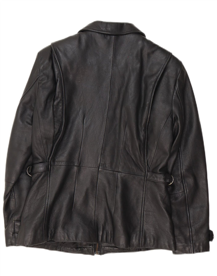 Giacca in pelle da donna Wilson UK 10 piccola nera classica