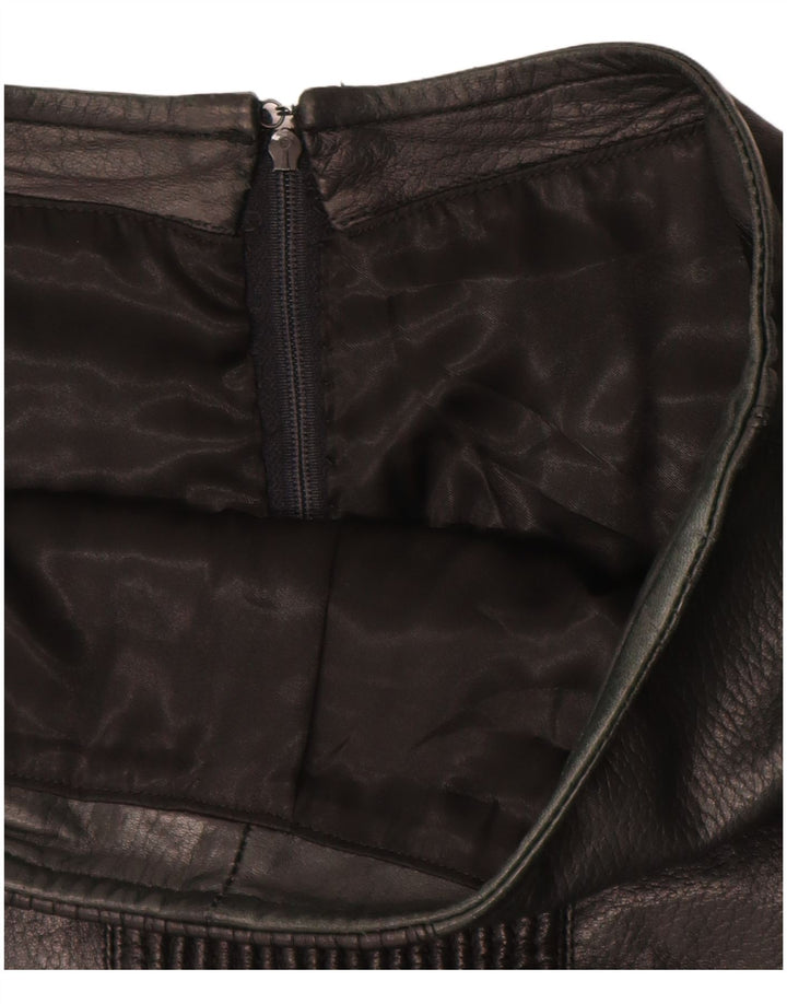 Gonna in pelle da donna VINTAGE W26 piccola nera