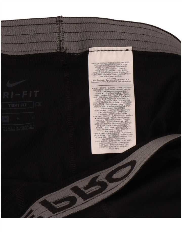 Leggings grafici Nike Dri Fit da uomo in poliestere nero medio