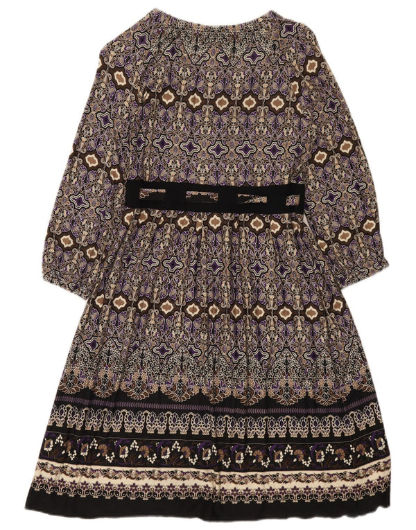 Abito a trapezio da donna Calvin Klein Jeans UK 10 Small multicolore geometrico