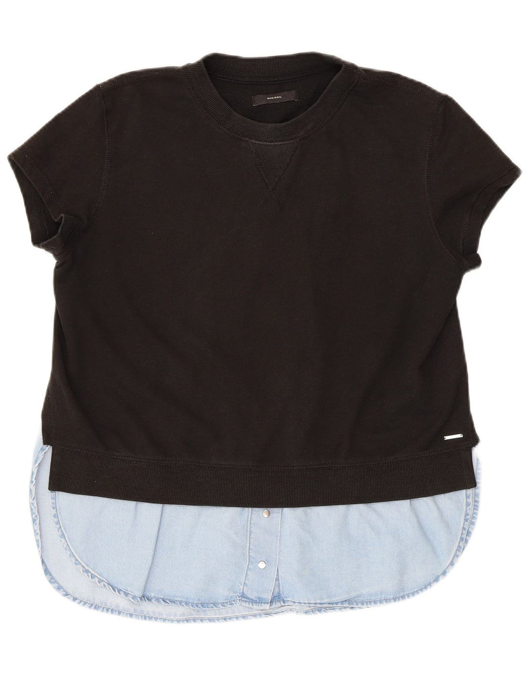 DIESEL Felpa da donna Maglione UK 14 Medium Black Colourblock