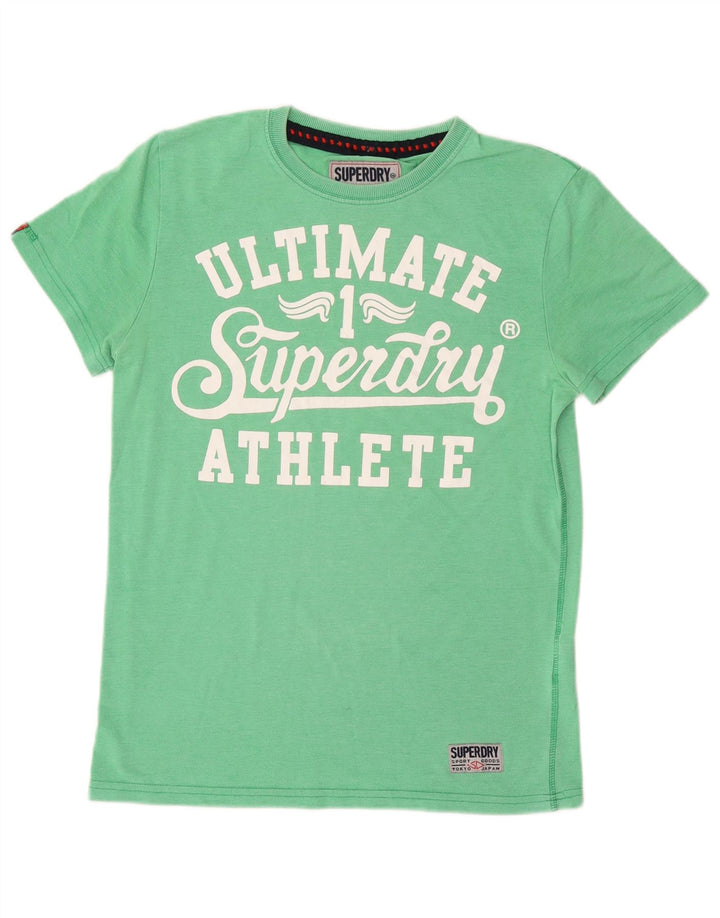 T-shirt grafica da uomo Superdry Top in cotone verde medio