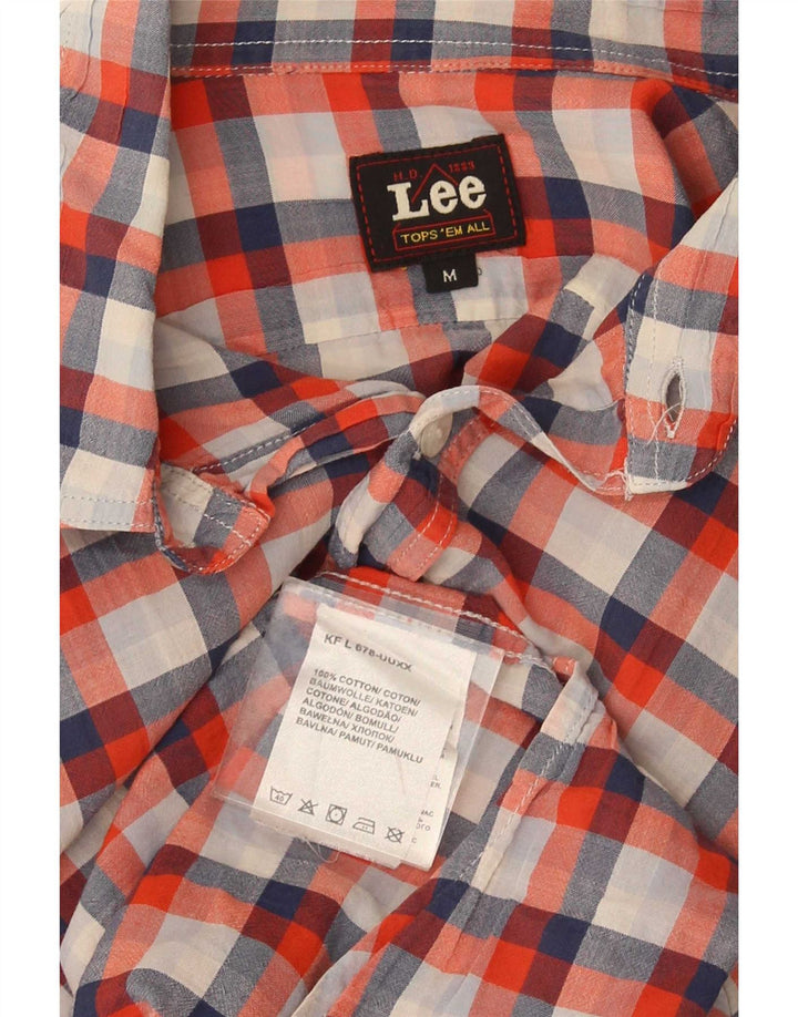 Camicia a maniche corte da uomo Lee in cotone a quadri multicolore medio
