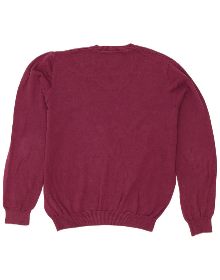 Maglione da uomo Marks & Spencer vestibilità regolare con scollo a V cotone viola medio