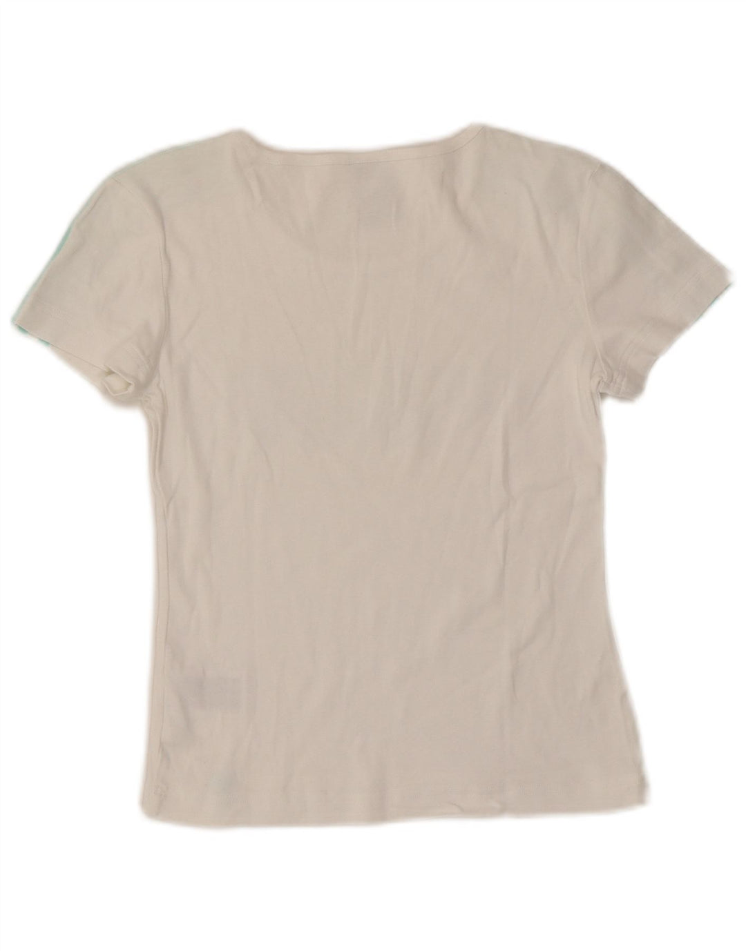 T-shirt grafica corta da donna ADIDAS UK 10 piccola in cotone bianco