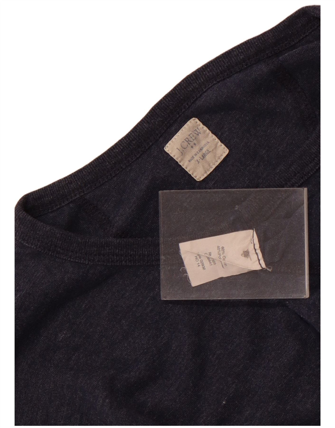 J. Crew Maglia da uomo a maniche lunghe XL in cotone blu navy